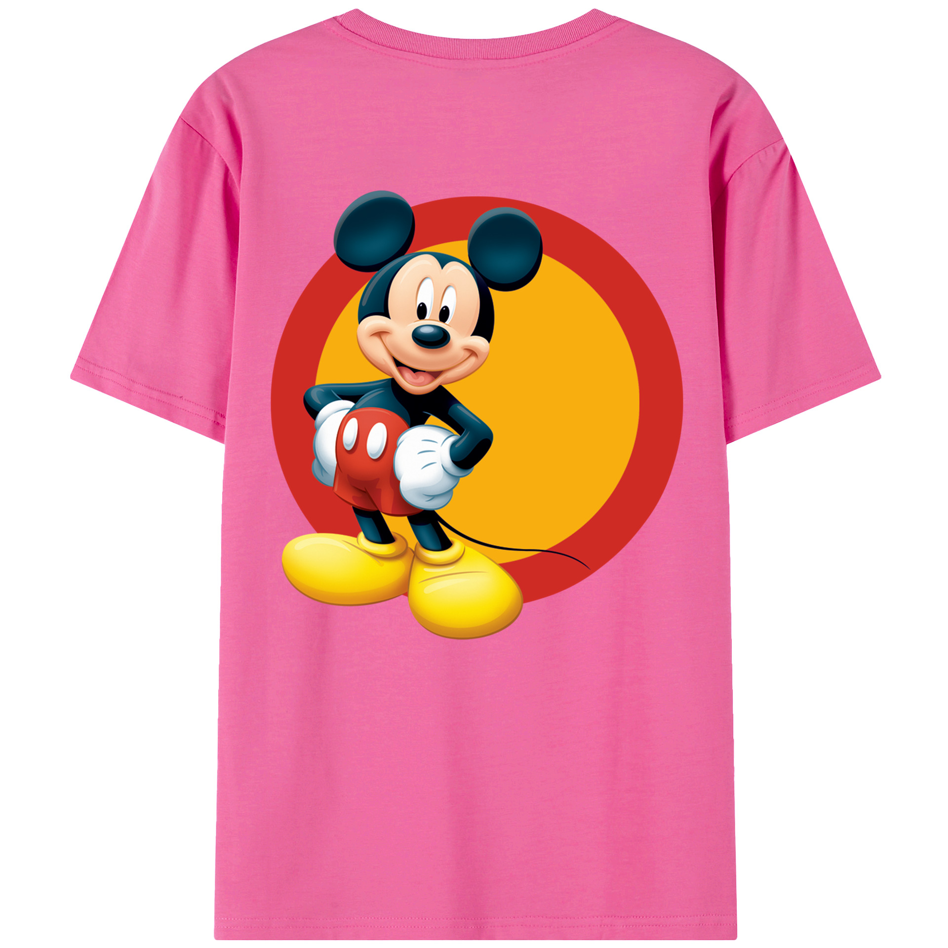 （画像用） ミッキーマウス Mickey Mouse レディース半袖Tシャツ(バックプリント)